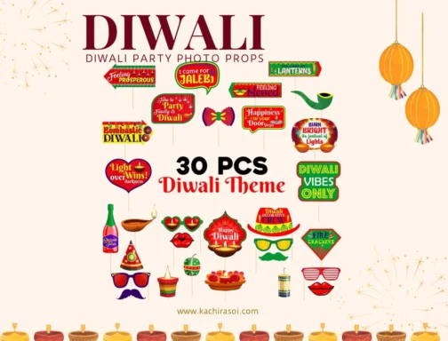 Kachi Rasoi  happy Diwali photo Props, Diwali Decoration and party Item,  (30 Pcs) - Image 2