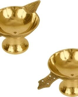 Kachi Rasoi Original Brass / beautiful Pital diya | Pack of 2 Pcs Pure Brass Laxmi Deepak Pital Diya | Deepak for Arti