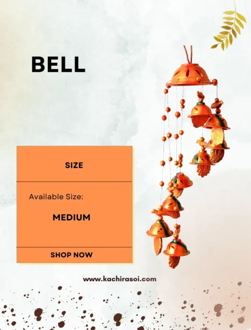 Earthen Clay Bell | Mud Bell | Kachi Rasoi | Mitti Ki Ghanti - Image 4