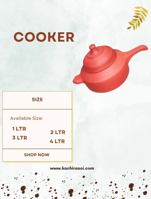 Special Earthen Clay Cooker | Kachi Rasoi | Mitti Ki Cooker - 1 to 4 Ltrs - Image 4