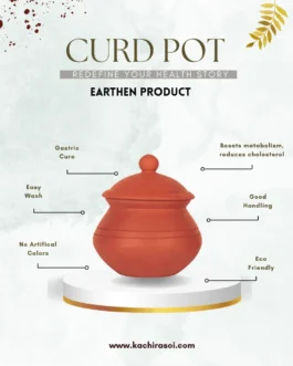 Earthen Clay Curd Pot | Mud Curd Pot | Kachi Rasoi | 100% natural