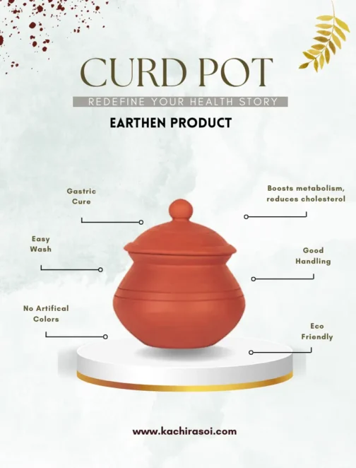 Earthen Clay Curd Pot | Mud Curd Pot | Kachi Rasoi | 100% natural