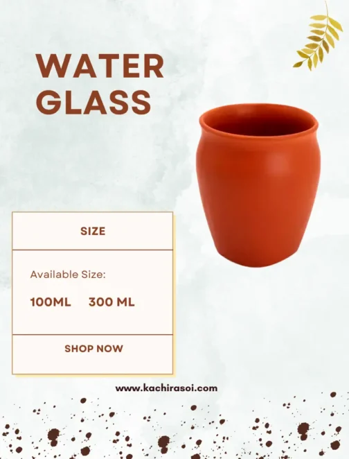 Special Earthen Clay Glass | Kachi Rasoi | Mitti Ke Glass – 100 ML & 300 ML (6 PCs) - Image 4