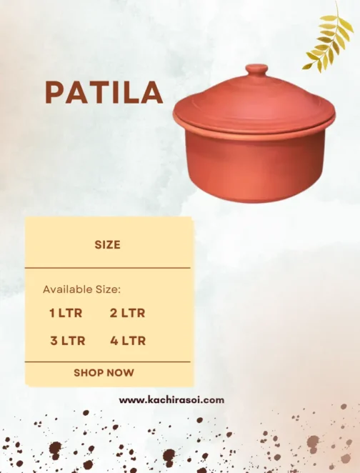 clay cooking pot | Clay Boiler | 100% Natural | Kachi Rasoi | Mitti Ka Patila - Image 4