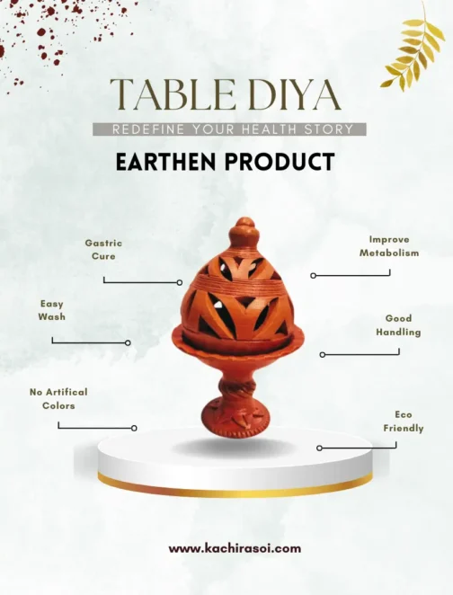 Earthen Clay Table Diya | Mud Diya | Kachi Rasoi | Mitti Ka Diya