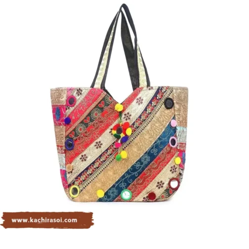 Rajasthani colorful tote bag | Multicolor | Handicraft Gift item |1 best gift idea