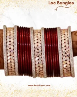 Punjabi chura lakh | Kachi Rasoi beautiful punjabi red white lakh chuda |  42 piece | original lakh