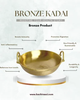 Bronze Kadai | Kachi Rasoi | Iron Kadai Traditional | 34 cm