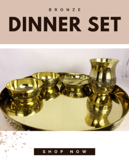 Kachi Rasoi Original Bronze Dinner Set | Best Dinner Set | Pack of 6 items