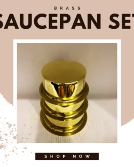 Brass Saucepan Set | Kachi Rasoi | Pure Brass Set of 3