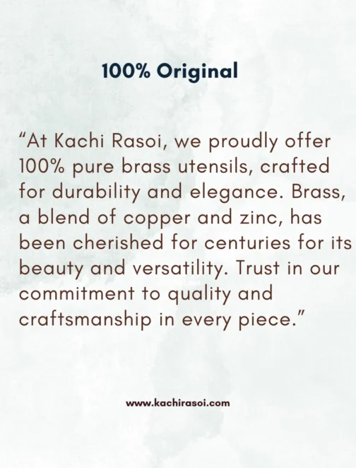 Brass Plate | Kachi Rasoi | Elegant Tray Tableware | 10 inch - Image 4
