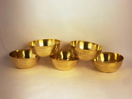 Vintage Brass Bowl | Kachi Rasoi  | Brass Bowl Set of 6 - Image 4
