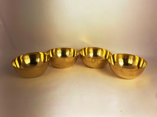Vintage Brass Bowl | Kachi Rasoi  | Brass Bowl Set of 6 - Image 5