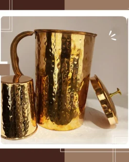 Pure Copper Jug with Glass Set | Kachi Rasoi