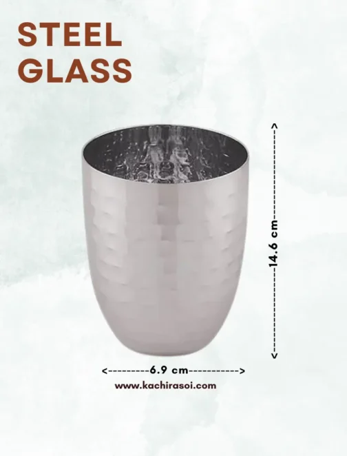 Steel Glass | Kachi Rasoi | Best Glass - 6 piece - Image 4