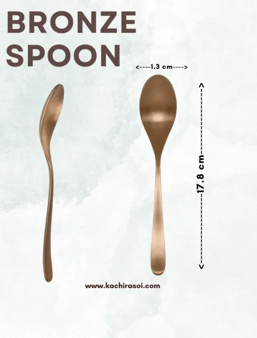 Bronze Table Spoon | Kachi Rasoi | 17.8 cm Elegant Cutlery - Image 2