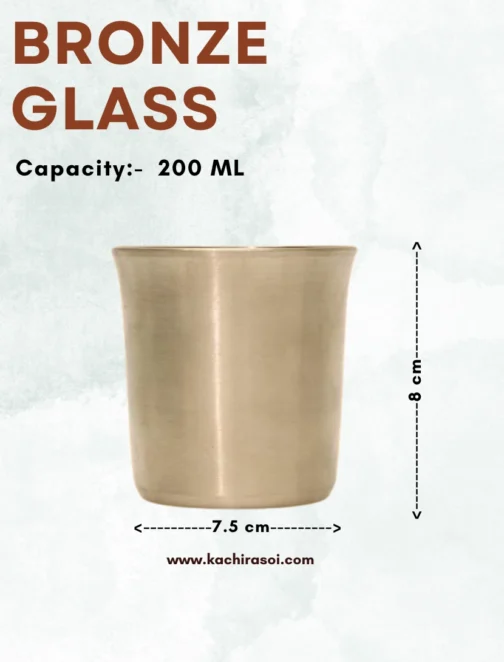 Bronze Glass |  Timeless Water Glass | Kachi Rasoi 200 ML - Image 2