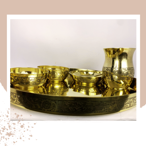Kachi Rasoi Original Bronze Dinner Set | Best Dinner Set | Pack of 6 items - Image 4