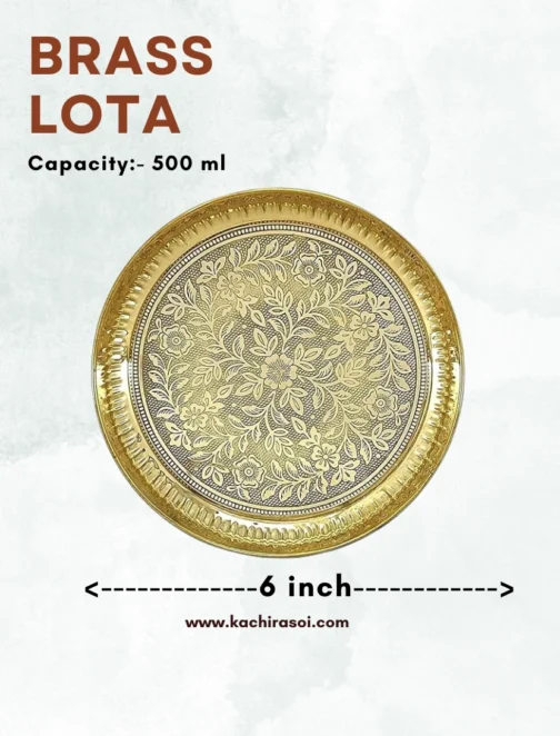 Brass Puja Thali Set | Classic Pooja Thali 500 ML | Worship Items - Image 3