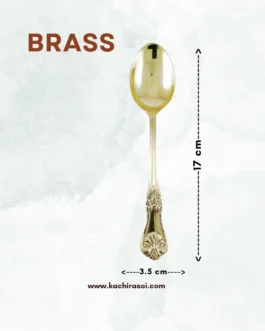 Brass Spoon | Pure Brass Scoop for Dining | Kachi Rasoi