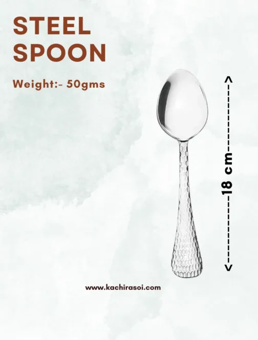 Steel Spoon | Kachi Rasoi | Best Spoon - 12 piece - Image 2