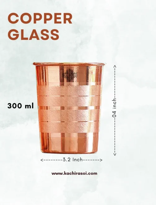 Copper Glass | Kachi Rasoi | Tumbler Boost Immunity | 300 ml - Image 2
