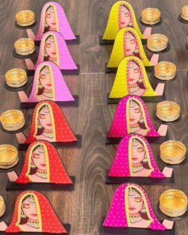 Kachi Rasoi Detachable Traditional Lady T-Light Set | 50 PCS