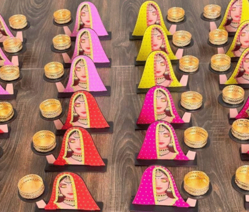 Kachi Rasoi Detachable Traditional Lady T-Light Set | 50 PCS - Image 2