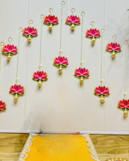 Kachi Rasoi Lotus Pearl Hanging (Set of 2 Sizes) | 15 Pieces