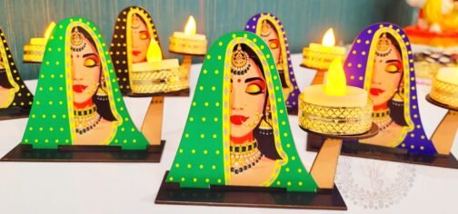 Kachi Rasoi Detachable Traditional Lady T-Light Set | 50 PCS