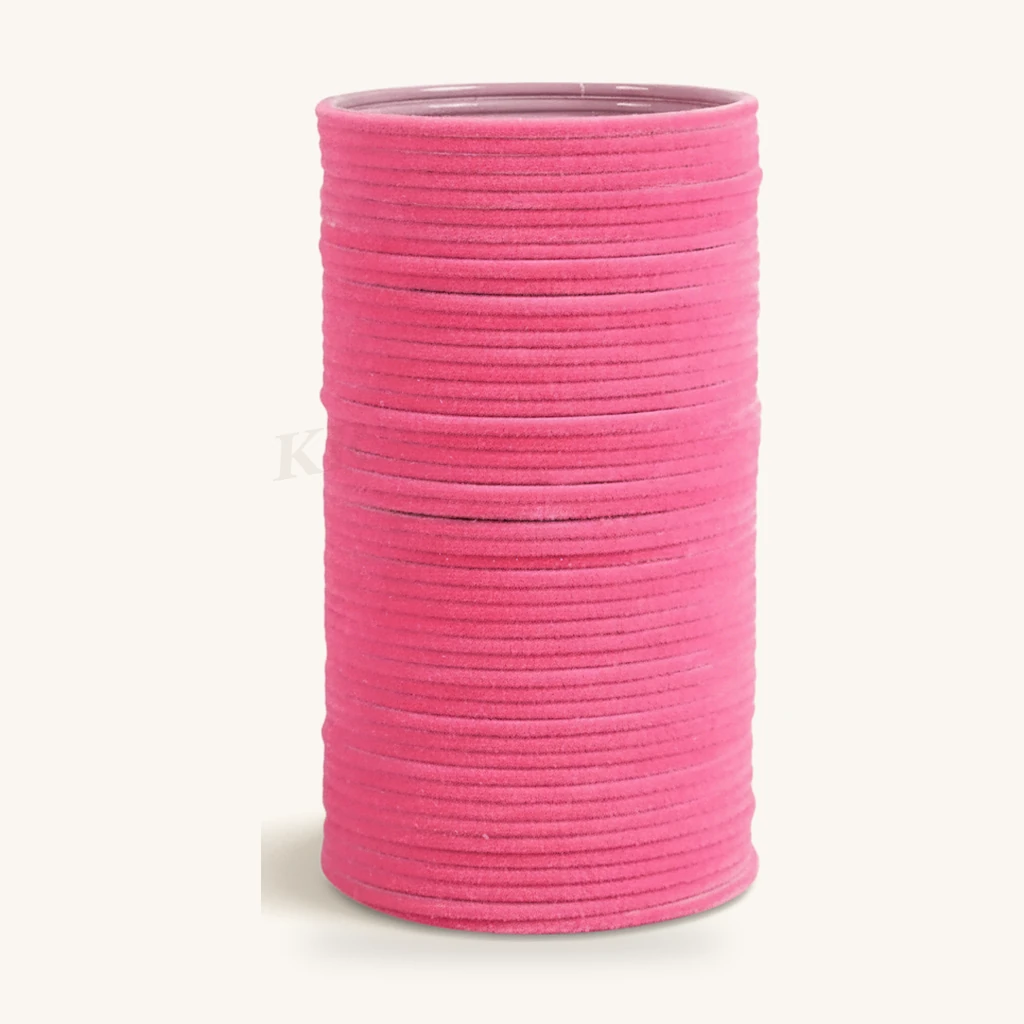 Baby pink velvet bangle