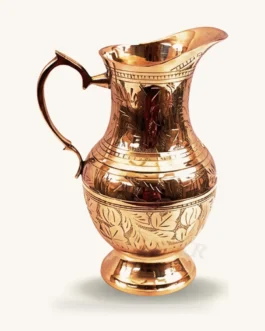Handcrafted Pure Brass Jug – 1 Litre