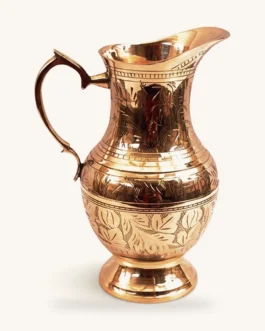 Handcrafted Pure Brass Jug – 1 Litre