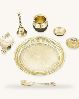 Brass Puja Thali Set &ndash; 500 ml