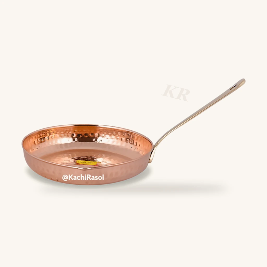 Copper Fry Pan, 100% Pure Cookware– 1 Ltr – view 3