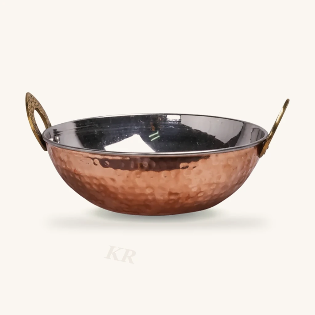Copper Kadai, 100% Natural Kadhai– 1.7 LTR – view 3
