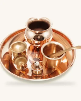 Copper Puja Thali &ndash; Pure Copper Plate