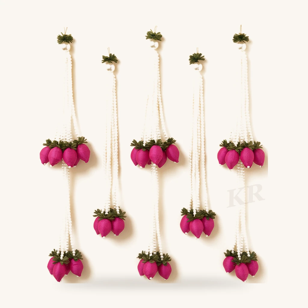 Divine Pearl & Lotus Hangings, Pack of 6 – view 4