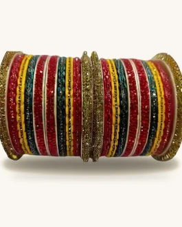 Lakh Bangles – 16 Bangles & 4 Bangdi Set