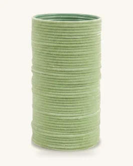 Light Green Velvet Metal Bangle Set