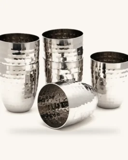 Stainless Steel Glass Set – 6 Pcs