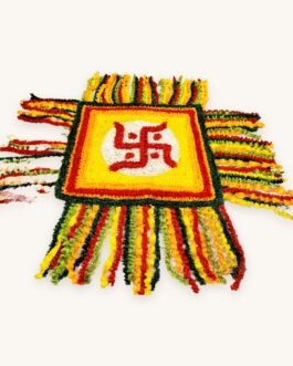 Swastik Aasan for Diwali Puja – Handmade Pooja Mat (15×15 inch)