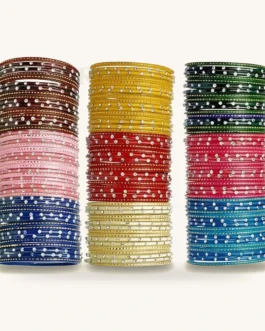 Glass Bangle Combo Set – 144 Pcs
